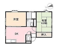 ウインディア屋島 2DKの間取図画像