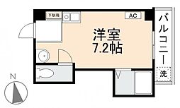 ルーブルラメゾン ワンルームの間取図画像
