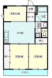 ロイヤルハイツ 3DKの間取図画像
