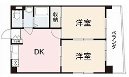 サンフレール 2DKの間取図画像