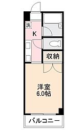 カレッジOZ 1Kの間取図画像