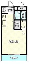 ヨシノハイツ ワンルームの間取図画像