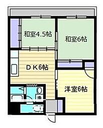 ドルフィン木太1 3DKの間取図画像
