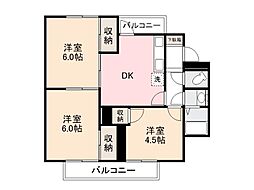 横内待機宿舎 3DKの間取図画像