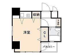 ダイアパレス中央町 ワンルームの間取図画像