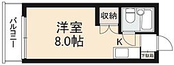 ドルフ3 ワンルームの間取図画像