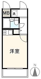 朝日プラザアーバンコア高松 1Kの間取図画像