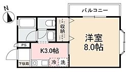 STELLA西宝町 1Kの間取図画像