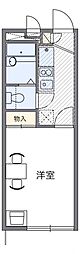 レオパレスサンフラワー 1Kの間取図画像