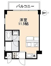 コリドールシュッド ワンルームの間取図画像