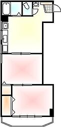 大森マンション 2Kの間取図画像