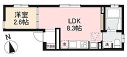 宮脇町レジデンス 1LDKの間取図画像