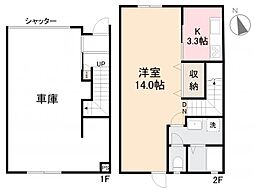 LUANA GARAGE 空港通り 1Kの間取図画像