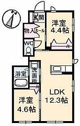 サニーガーデン 2LDKの間取図画像