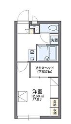 レオパレス向日葵 1Kの間取図画像
