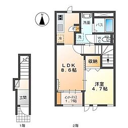 カンパニュラ 1LDKの間取図画像