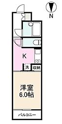 ダイアパレス南瓦町 1Kの間取図画像