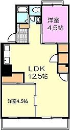フラワーハイツ 2LDKの間取図画像