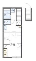 レオパレスグリーンヒル 1Kの間取図画像