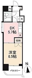 ダイアパレス栗林公園駅前 1DKの間取図画像