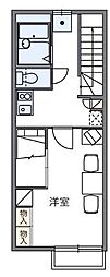 レオパレスVINGTSIX 1Kの間取図画像