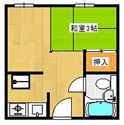 磨屋町ビル ワンルームの間取図画像