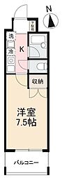 ルポーゼ・セルソ 1Kの間取図画像