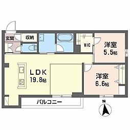 FORTUNADIO 2LDKの間取図画像
