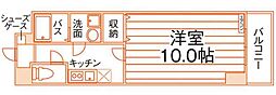 マリンスクェア 1Kの間取図画像