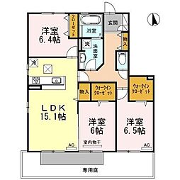 ソラーナK 3LDKの間取図画像