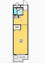 PAZU昌栄 1Kの間取図画像