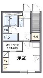 レオパレスアントラー 1Kの間取図画像