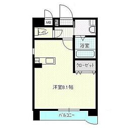 なかよしマンション塩上 ワンルームの間取図画像
