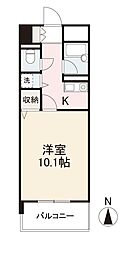 エンスエニョ21 1Kの間取図画像