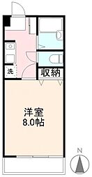 ウッドネスト春日1 1Kの間取図画像