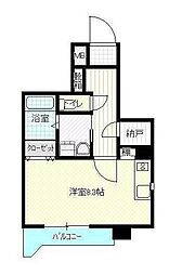 なかよしマンション塩上 ワンルームの間取図画像