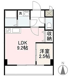 プレシャスタイム本町 1LDKの間取図画像