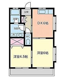 エトワール4 2DKの間取図画像