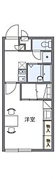レオパレスグレイス 1Kの間取図画像
