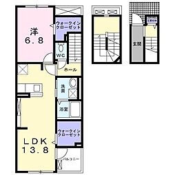 プレッソ春日 1LDKの間取図画像