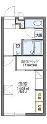 レオパレスルース 1Kの間取図画像