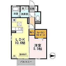 サウザンド・チカラ 1LDKの間取図画像