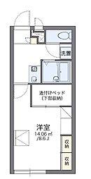 レオパレスレイクサイド平塚 1Kの間取図画像