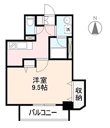 シャンブルNJK 1Kの間取図画像