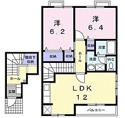 サンライズ・kB 2LDKの間取図画像