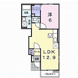 グローヴ・ガーデン2 1LDKの間取図画像
