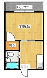 コート新北1 1Kの間取図画像