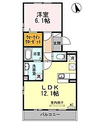サンヒルズ伏石 1LDKの間取図画像