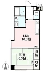 KOHKAビル 1LDKの間取図画像