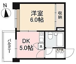 MEIKOビル 1DKの間取図画像